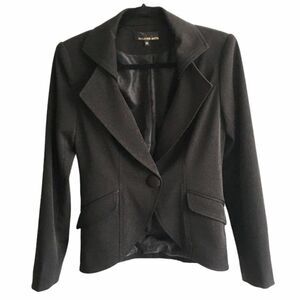MATIS by LUCIAN MATIS Single Button Front Long Sleeve Tailored Blazer Black XS